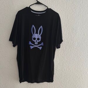 Psycho Bunny Black and Purple Short Sleeve Tee